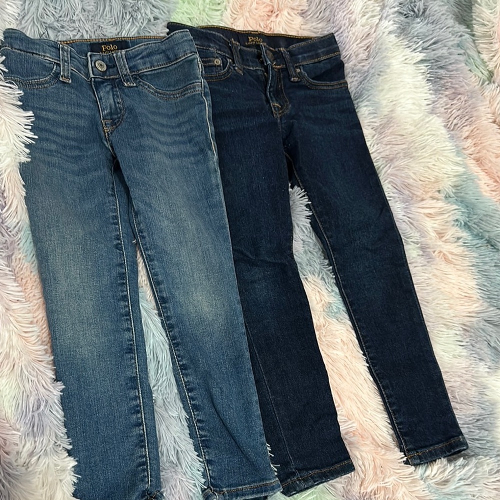 Polo by Ralph Lauren toddler girl Blue Jeans 2 pairs 4t